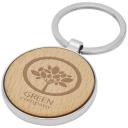 Image of Moreno beech wood round keychain