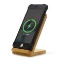 Image of Wireless Bamboo Phone Stand